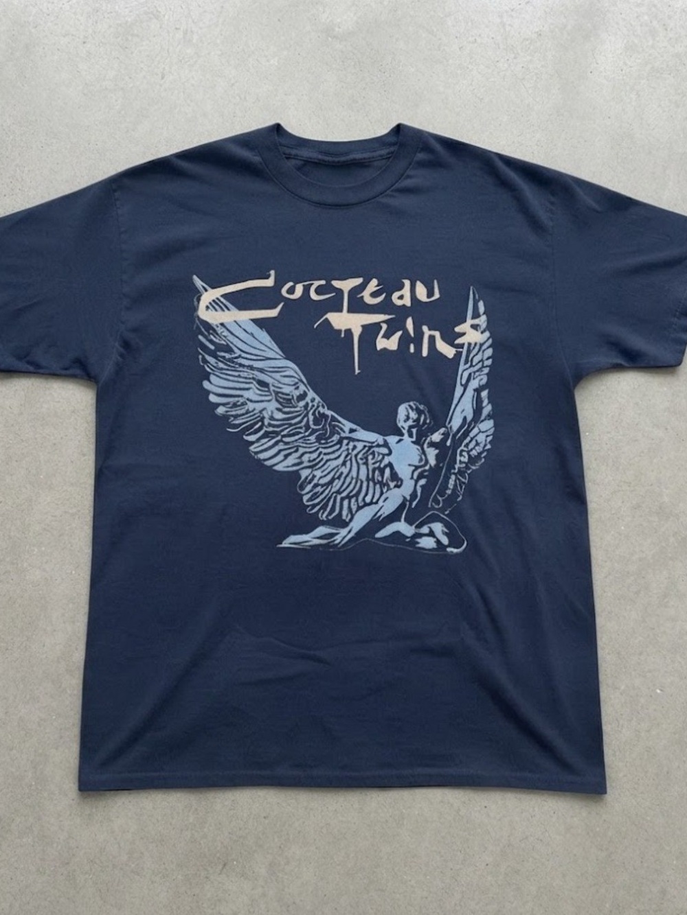 Cocteau Twins Winged Angel Navy Blue Graphic Gildan T-Shirt